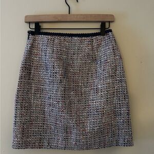 LOFT Multicolor Tweed Mini Skirt